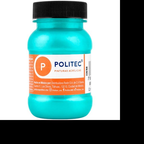 PINTURA ACRILICA POLITEC 100ML. VERDE MET. 533 PZA